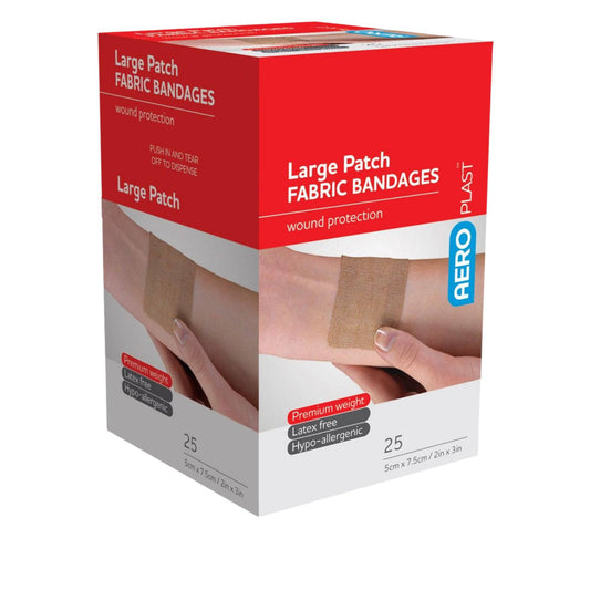 Fabric Plasters Large Patch - Aero (25) - First Aid Distributions