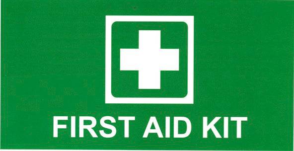 First Aid Sticker Gloss Paper 14.8cm x 7.8cm (1) - First Aid Distributions