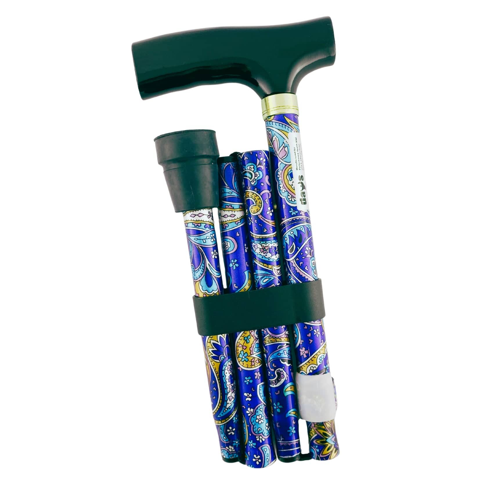 Folding Walking Stick - Patterned (1) - First Aid Distributions