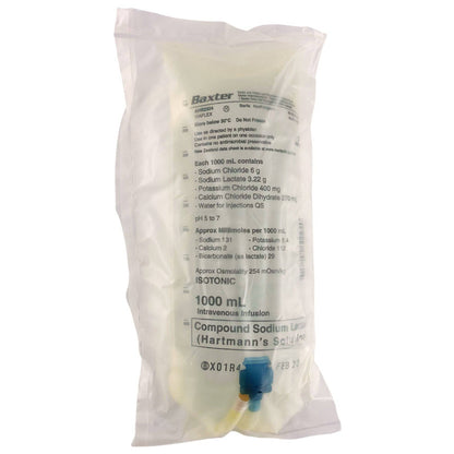 Hartmann's IV Solution 1000ml (1) - First Aid Distributions