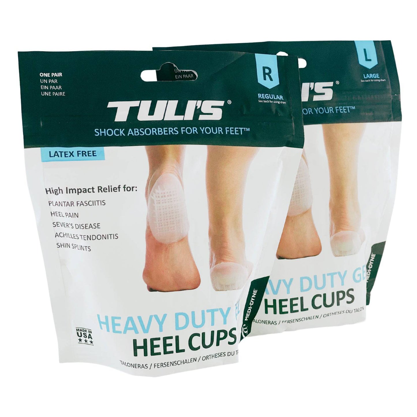 Heavy Duty Gel Heel Cups - Tuli's (1) - First Aid Distributions