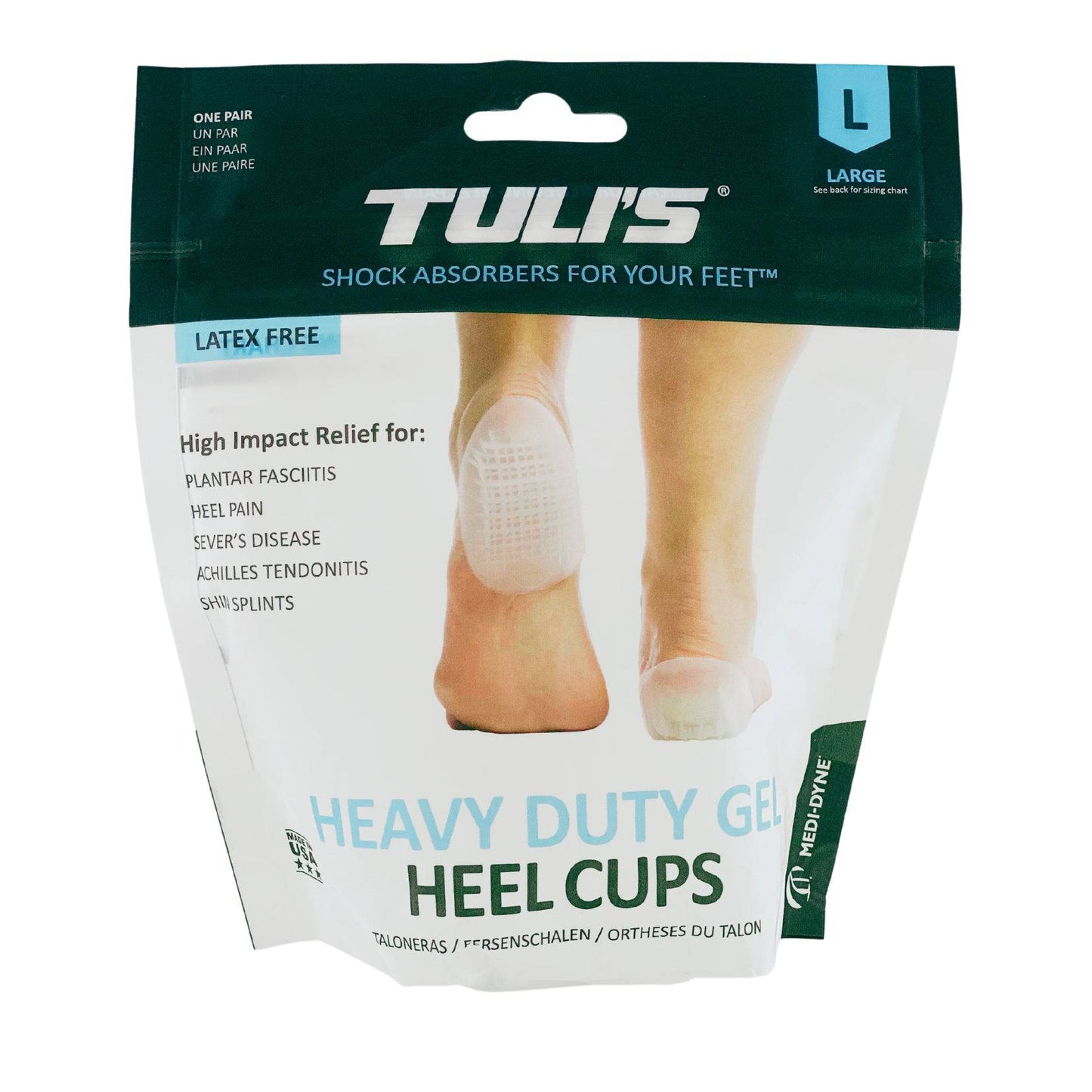 Heavy Duty Gel Heel Cups - Tuli's (1) - First Aid Distributions