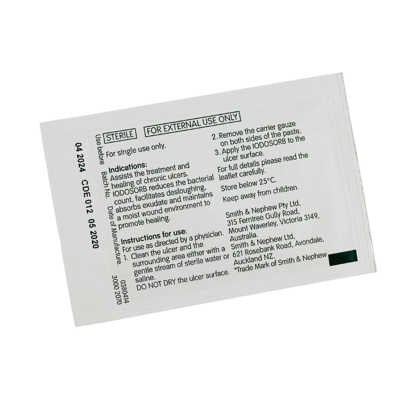 Iodosorb Cadexomer Dressing (1) - First Aid Distributions