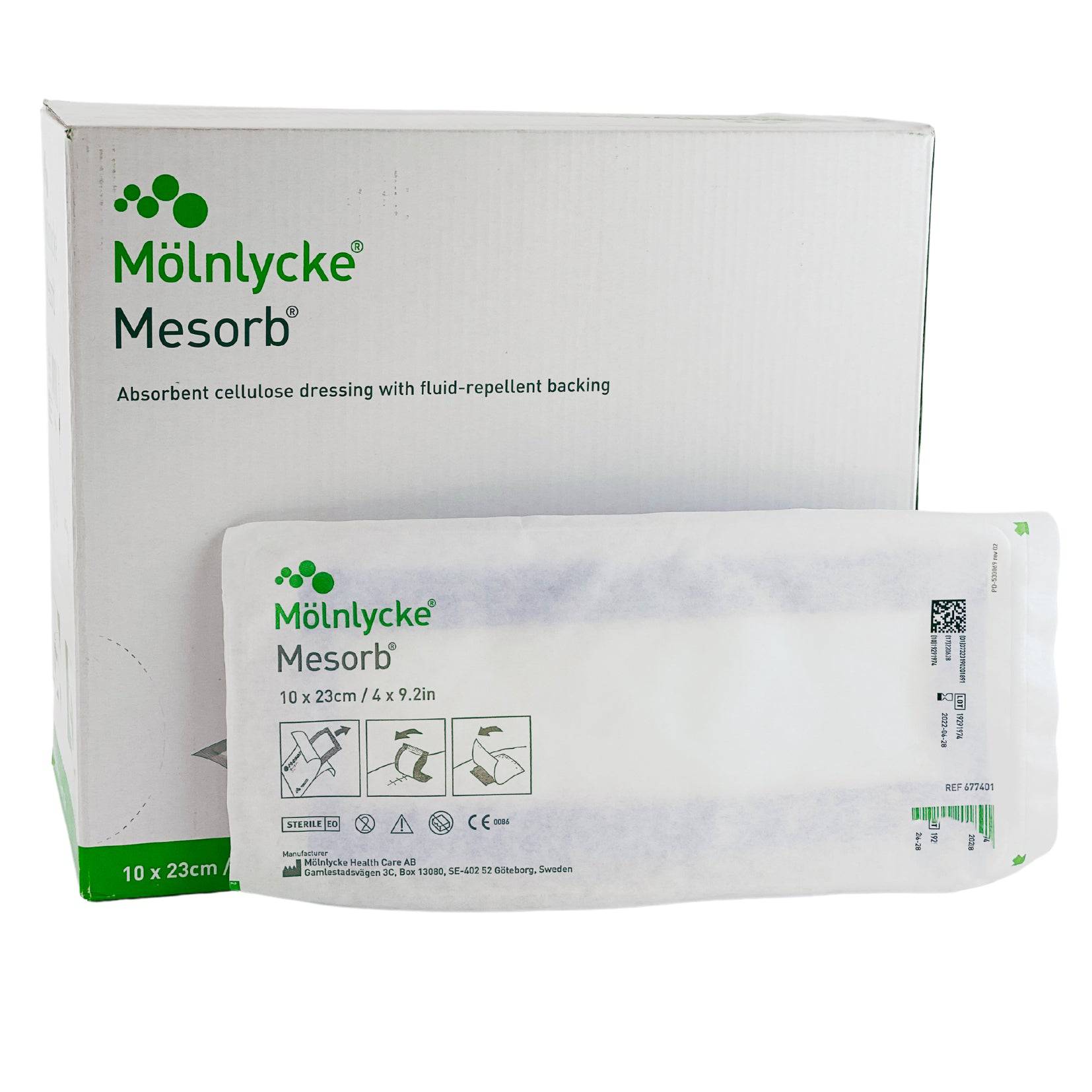 Mesorb Wound Dressing 10cm x 23cm Box (50) - First Aid Distributions