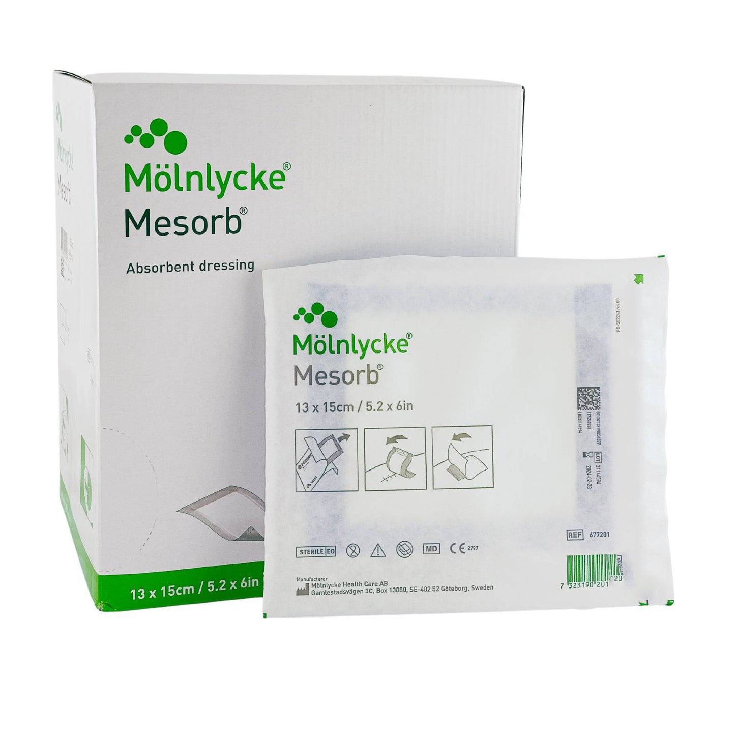 Mesorb Wound Dressing 13cm x 15cm Box (50) - First Aid Distributions