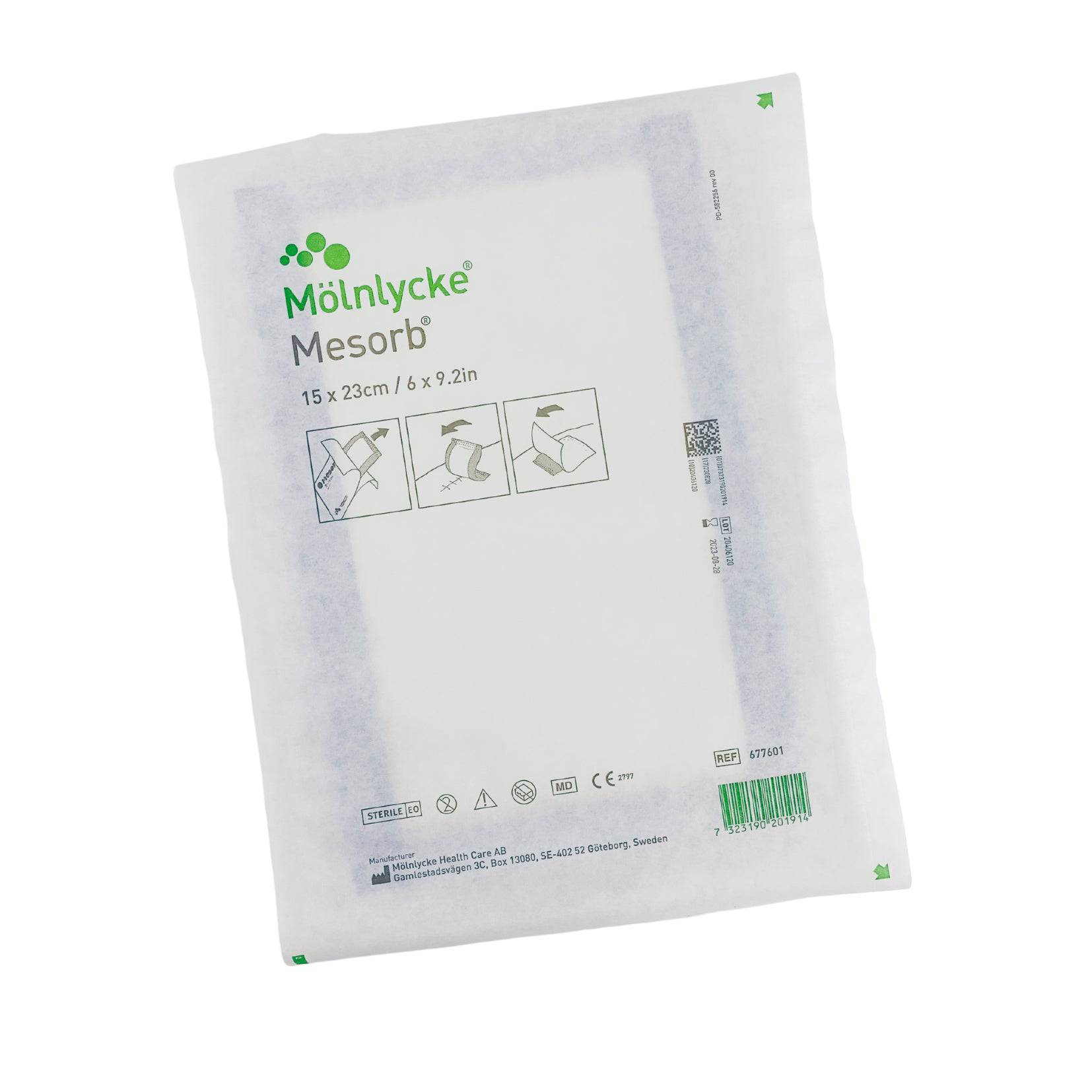 Mesorb Wound Dressing 15cm x 23cm Box (50) - First Aid Distributions