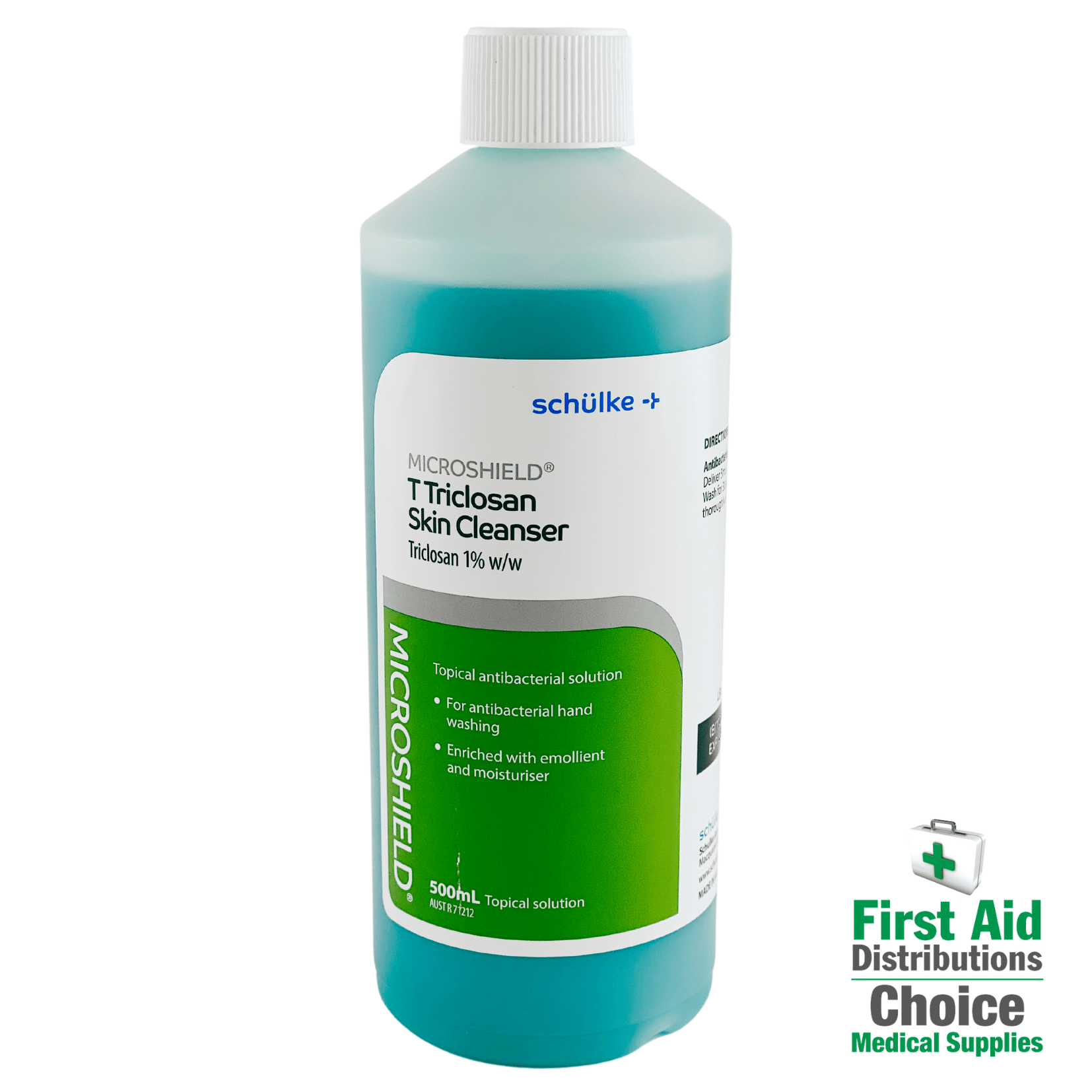 Microshield T Triclosan Skin Cleanser 500ml (1) - First Aid Distributions