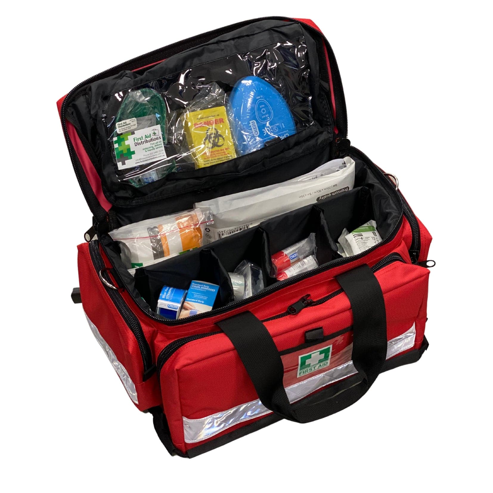 Model 23 BLUE National Workplace First Aid Kit - Trauma Bag Red - First Aid Distributions