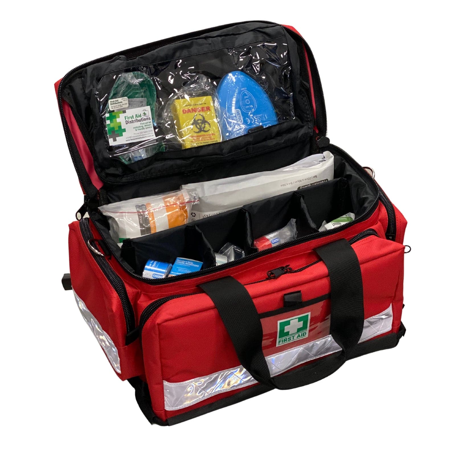 Model 23 BLUE National Workplace First Aid Kit - Trauma Bag Red - First Aid Distributions