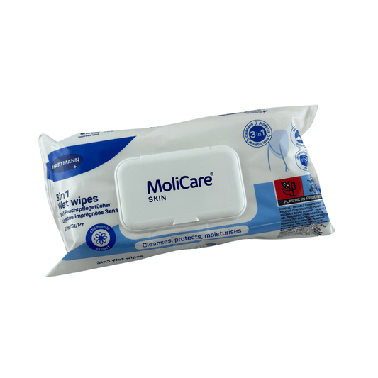 Molicare Skin 3 in 1 Wet Wipes Pk 50 - First Aid Distributions