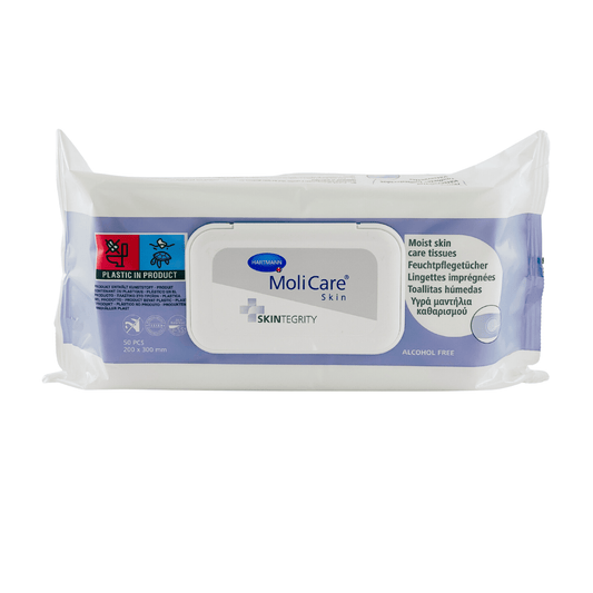 MoliCare Skin Moist Skin Care Tissues (50) - First Aid Distributions