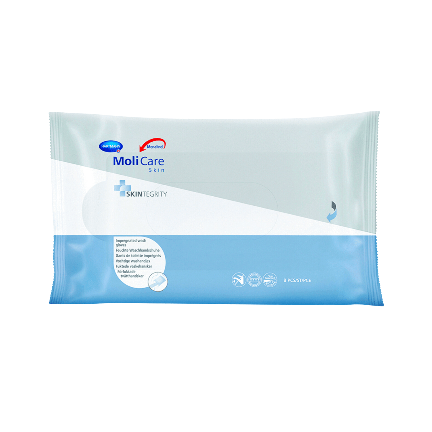 MoliCare Skin Wash Gloves (8) - First Aid Distributions