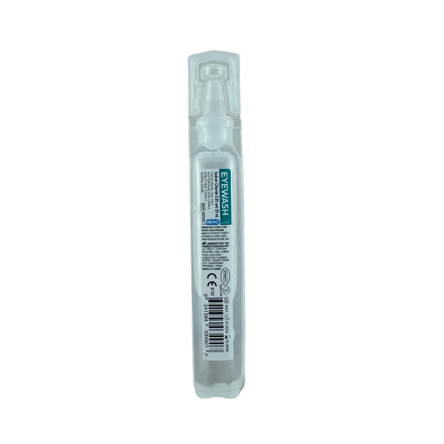 Eye and Wound Wash Saline 20ml  Aero (1) - First Aid Distributions