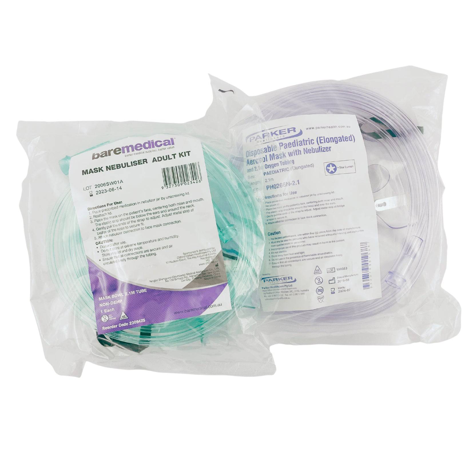 Nebuliser Mask Kit - Tubing, Mask & Bowl (1) - First Aid Distributions