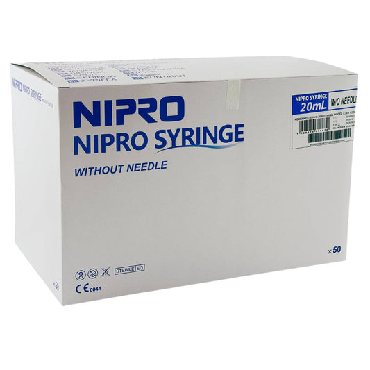 Nipro Syringe Luer Lock 20ml (50) - First Aid Distributions