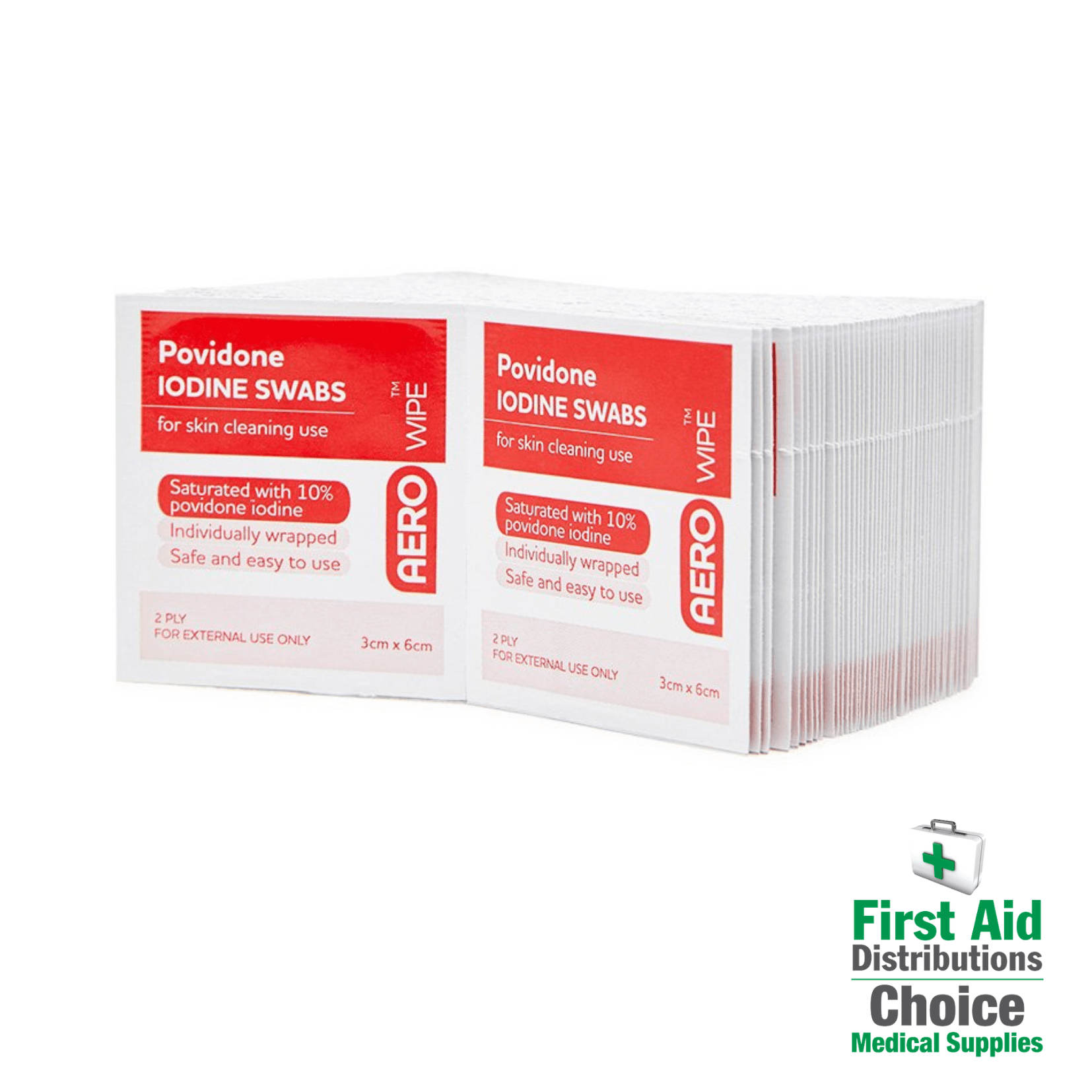 Povidone Iodine Swabs - Aero (1) - First Aid Distributions