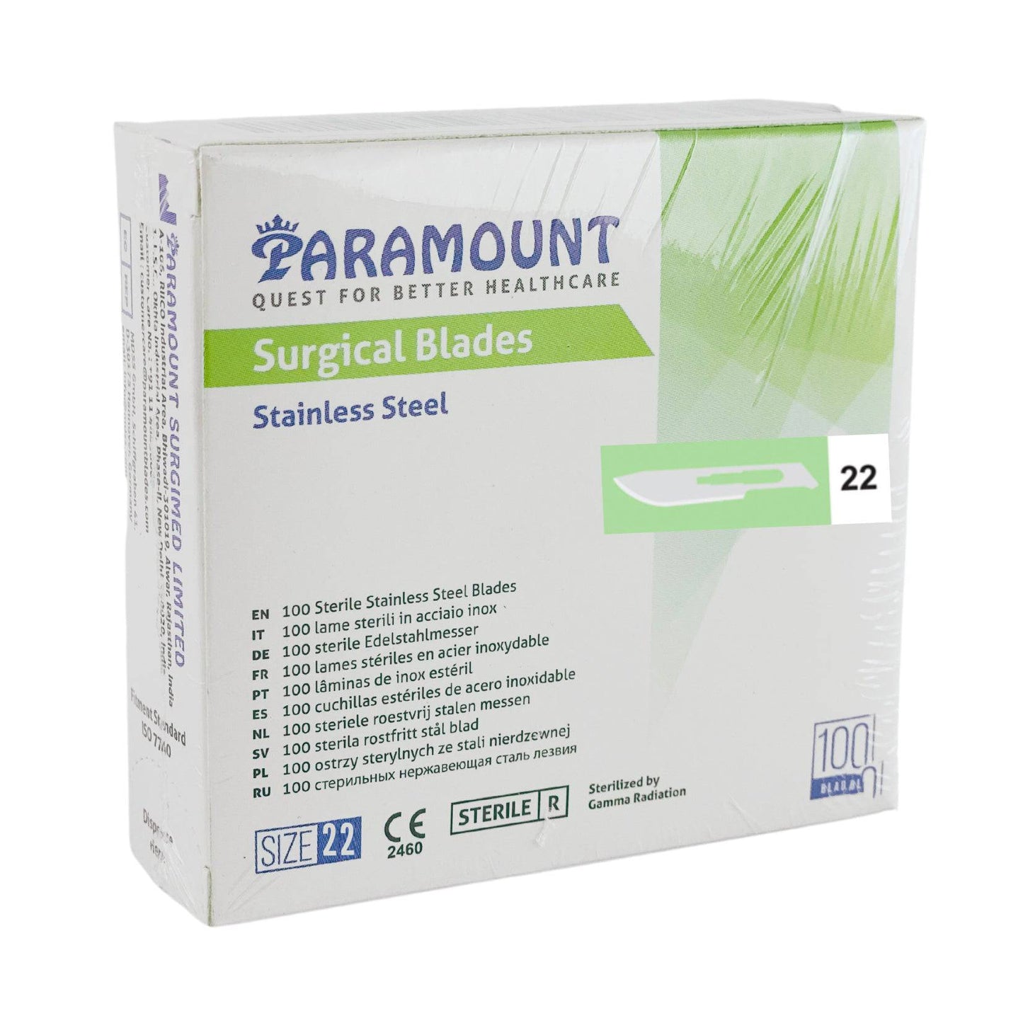 Scalpel Blades Box - Size 22 (100) - First Aid Distributions