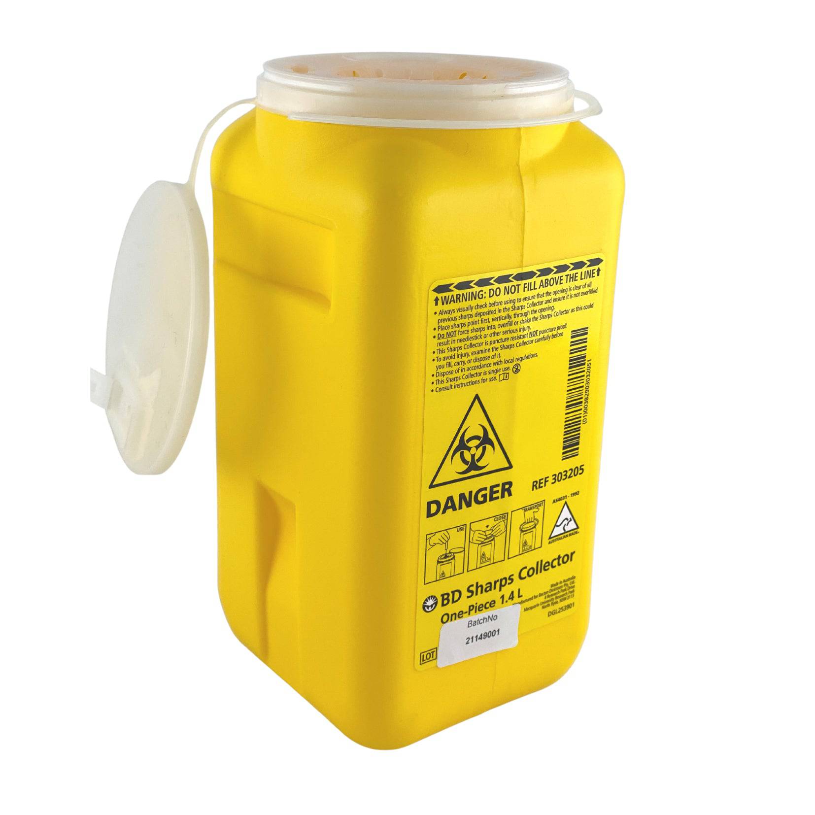 Sharps Disposal Container 1.4L - BD (1) - First Aid Distributions