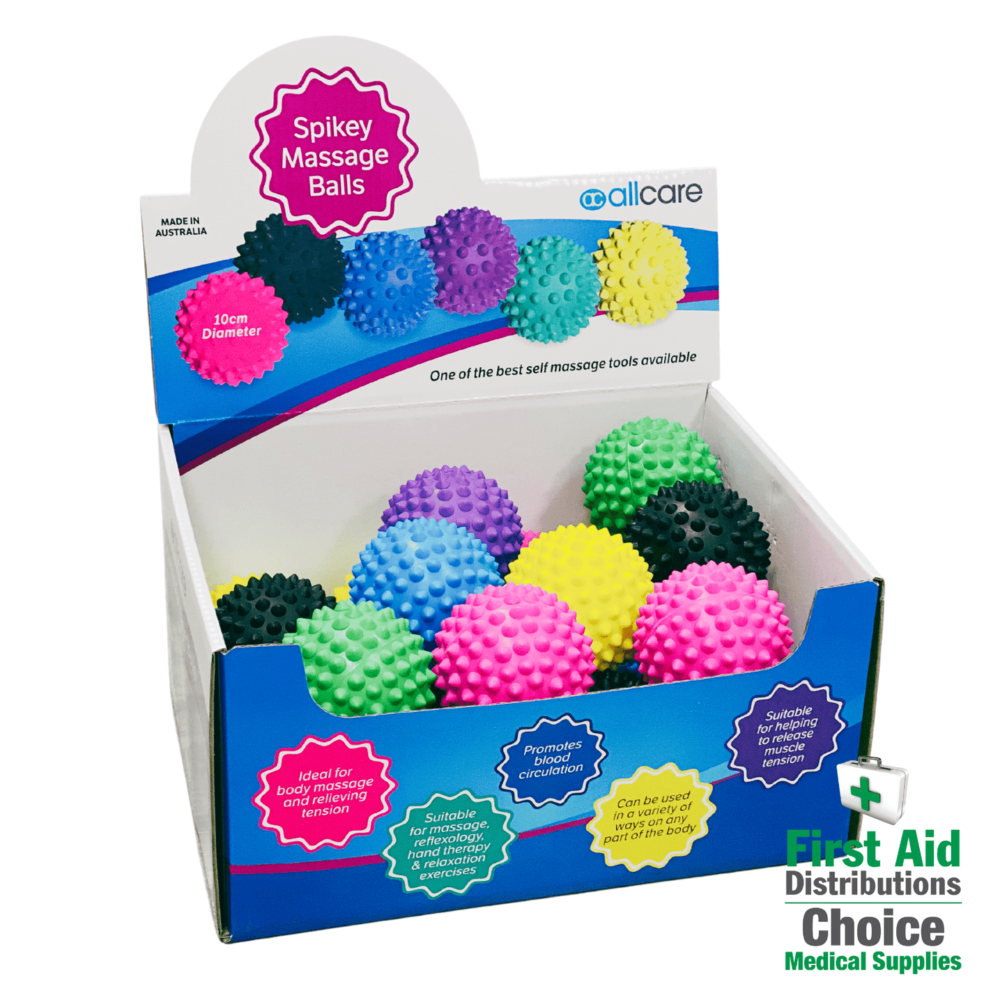 Spikey Massage Ball 10cm (1) - First Aid Distributions