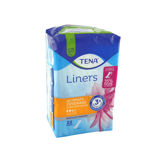 Tena Liner Ultra Long Liner 2.5 drops pk 22 - First Aid Distributions