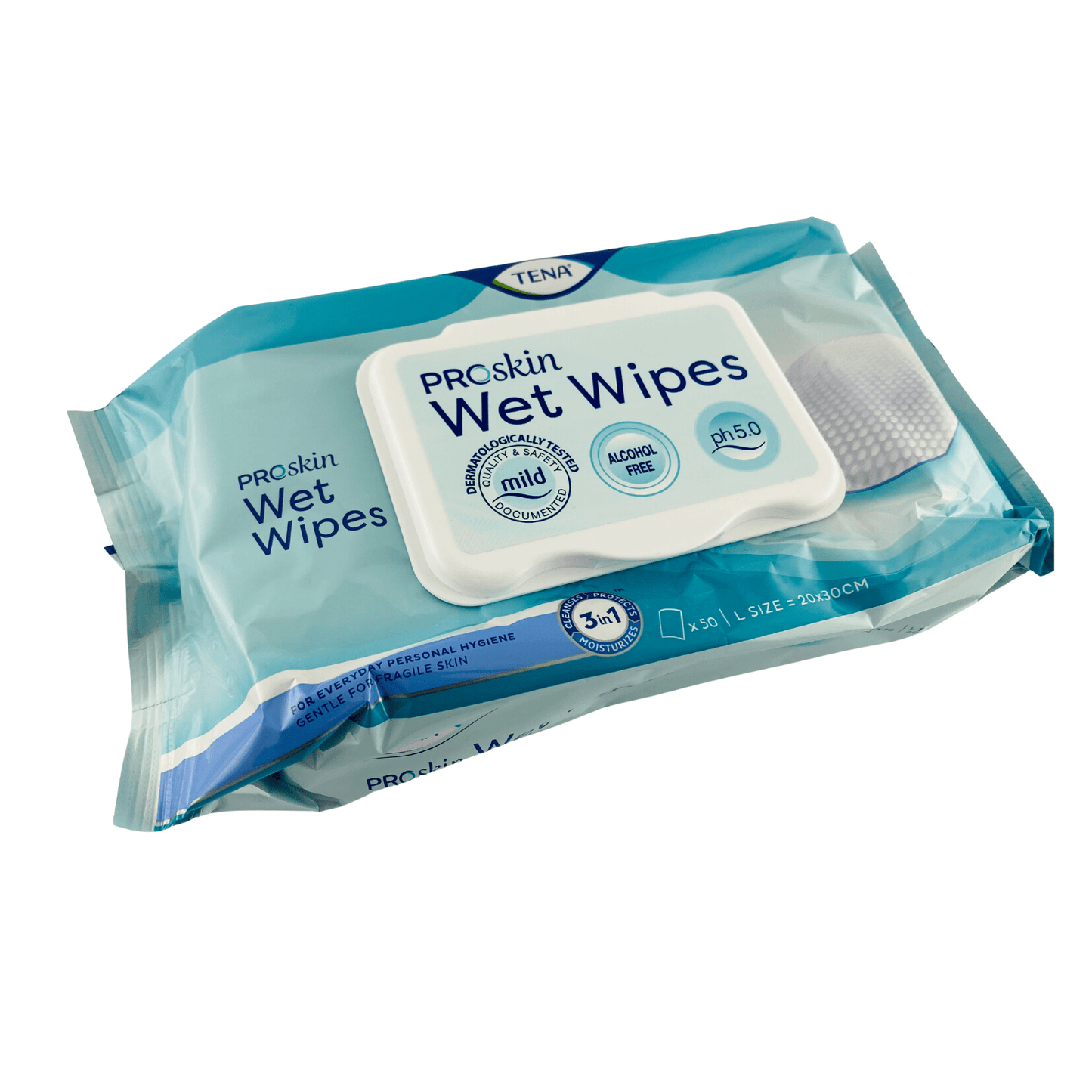 Tena Proskin Wet Wipes Resealable Pack (50) - First Aid Distributions