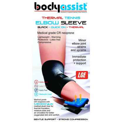 Thermal Tennis Elbow Sleeve Black - Body Assist (1) - First Aid Distributions