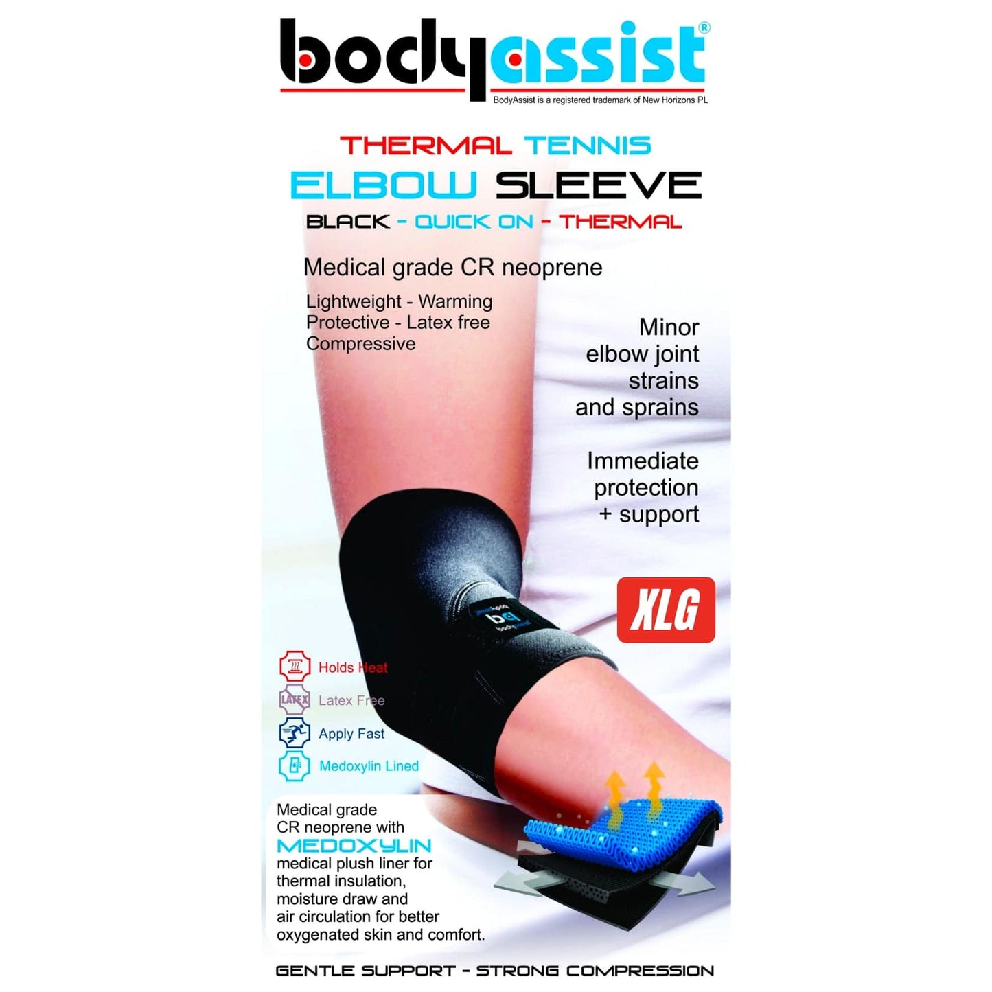 Thermal Tennis Elbow Sleeve Black - Body Assist (1) - First Aid Distributions