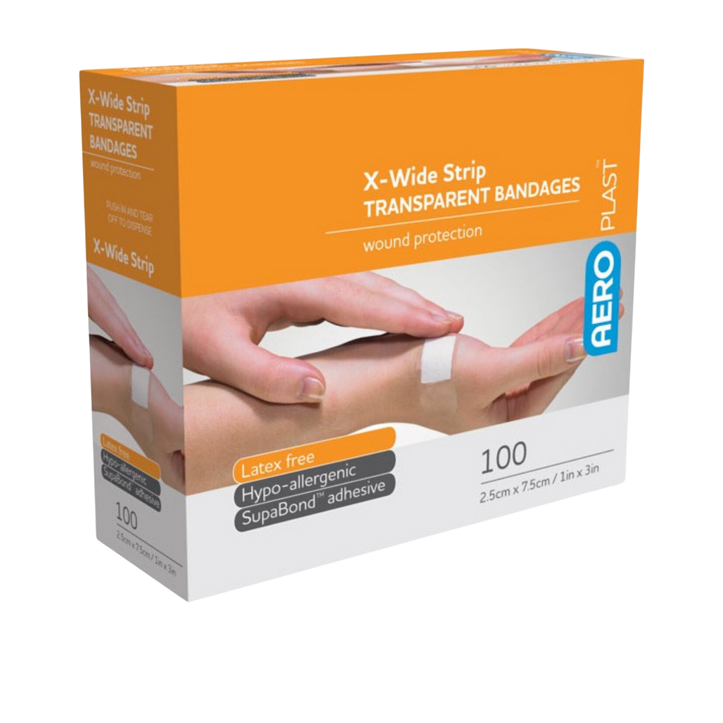 Transparent Plasters Waterproof Extra Wide Box - Aero (100)