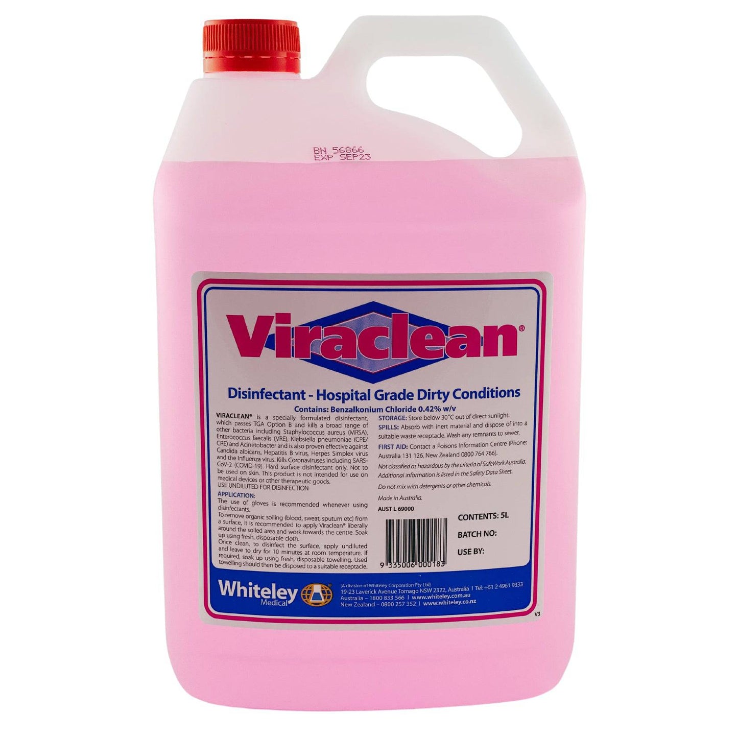 Viraclean Hospital Grade Disinfectant (1) - First Aid Distributions