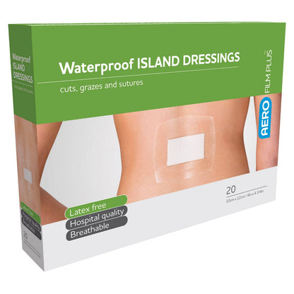 Waterproof Island Dressing 10cm x 12cm - Aero (20) - First Aid Distributions