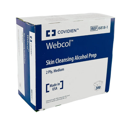 Webcol Skin Cleansing Alcohol Swabs (200) - First Aid Distributions