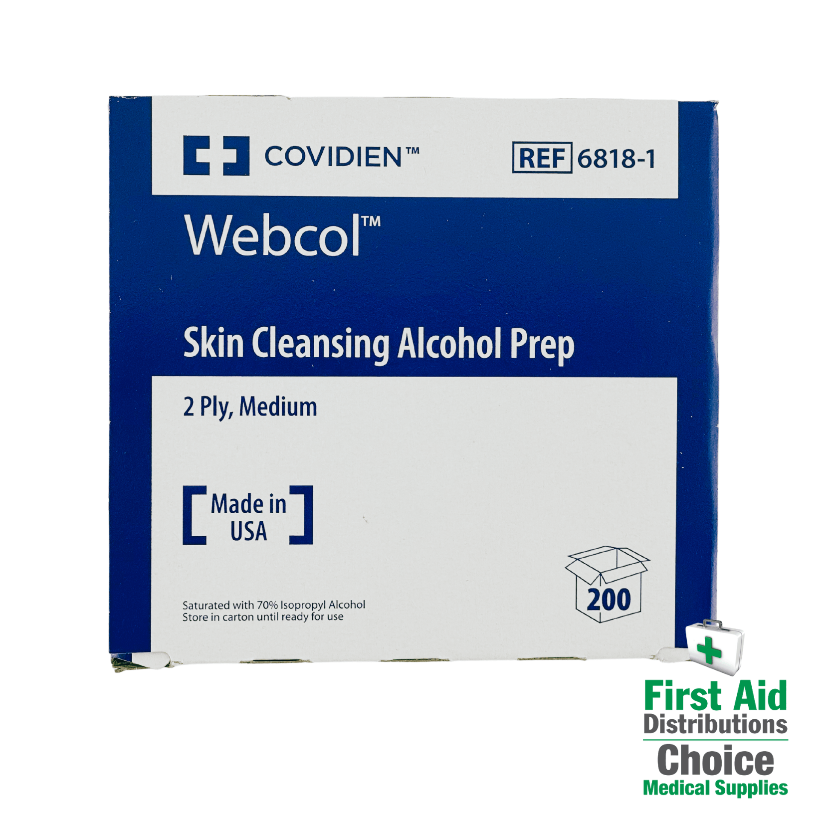 Webcol Skin Cleansing Alcohol Swabs (200) - First Aid Distributions