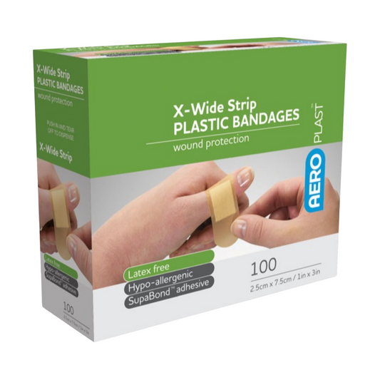 Plastic Plasters X-Wide - Aero (100) - First Aid Distributions