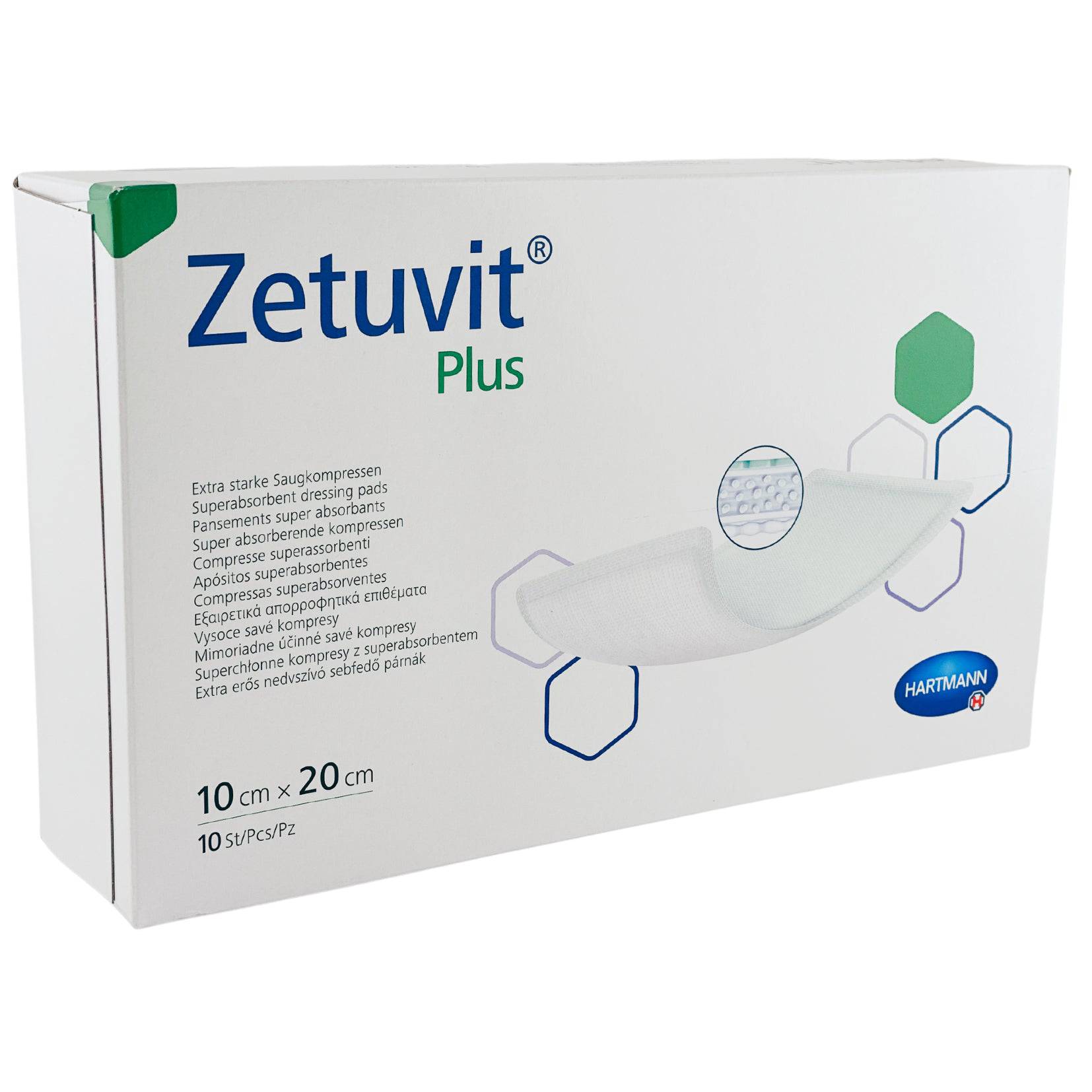 Zetuvit Plus Wound Dressing 10cm x 20cm Box (10) - First Aid Distributions