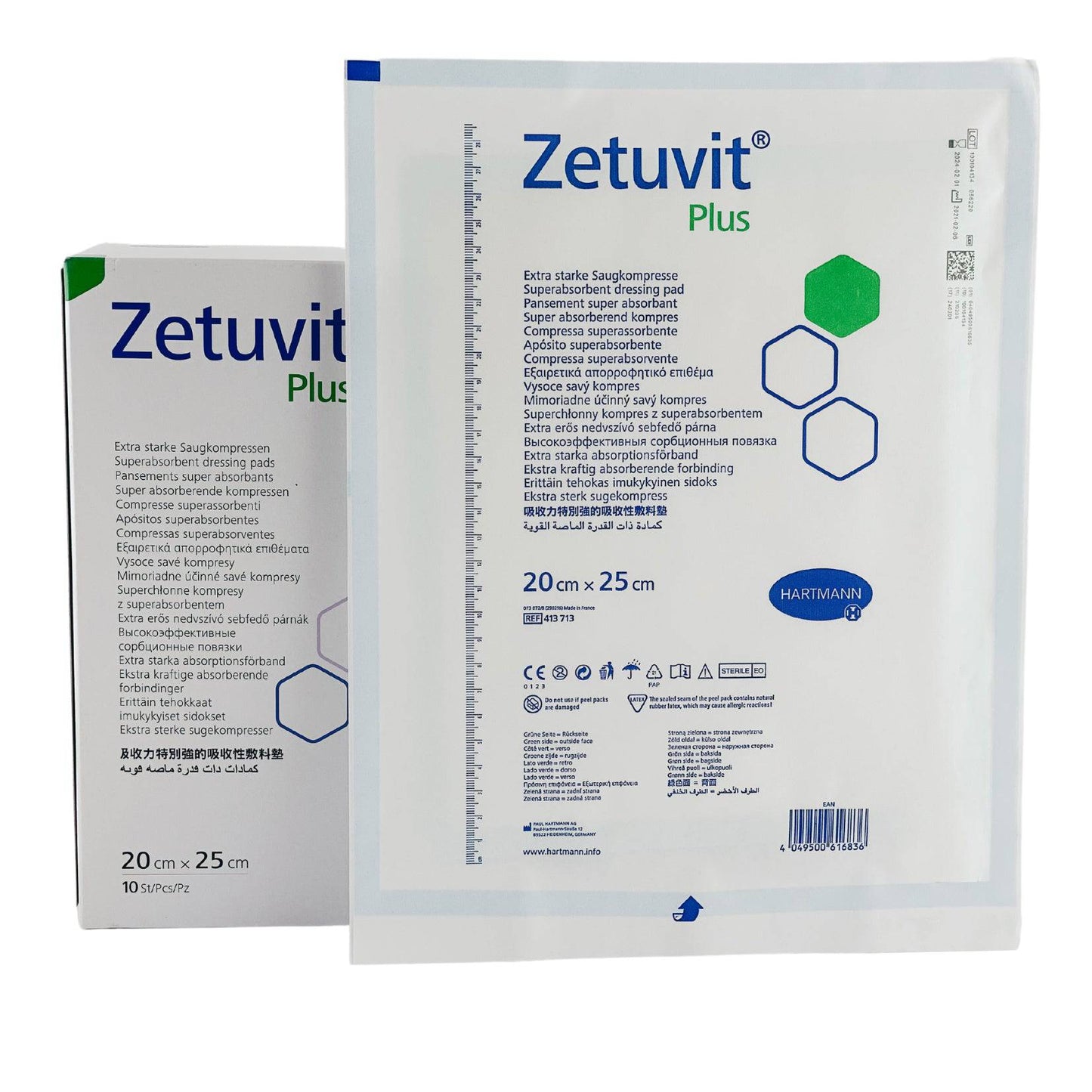 Zetuvit Plus Wound Dressing 20cm x 25cm Box (10) - First Aid Distributions