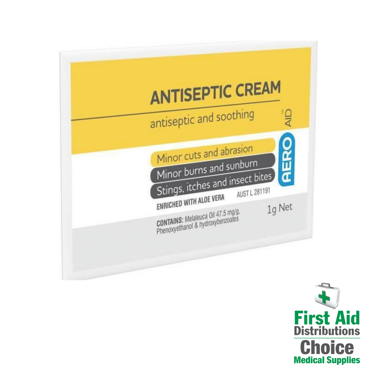 Antiseptic Cream Sachet 1g - Aero (1) - First Aid Distributions