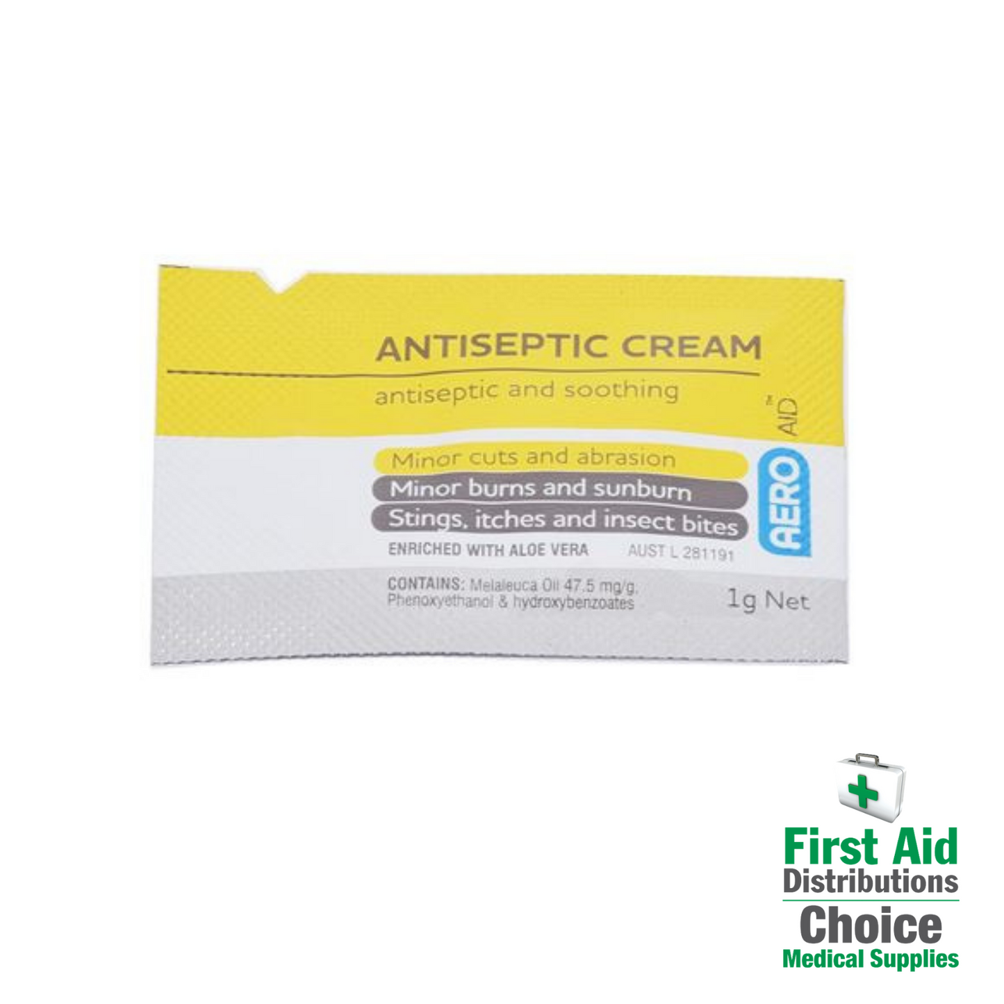 Antiseptic Cream Sachet 1g - Aero (1) - First Aid Distributions