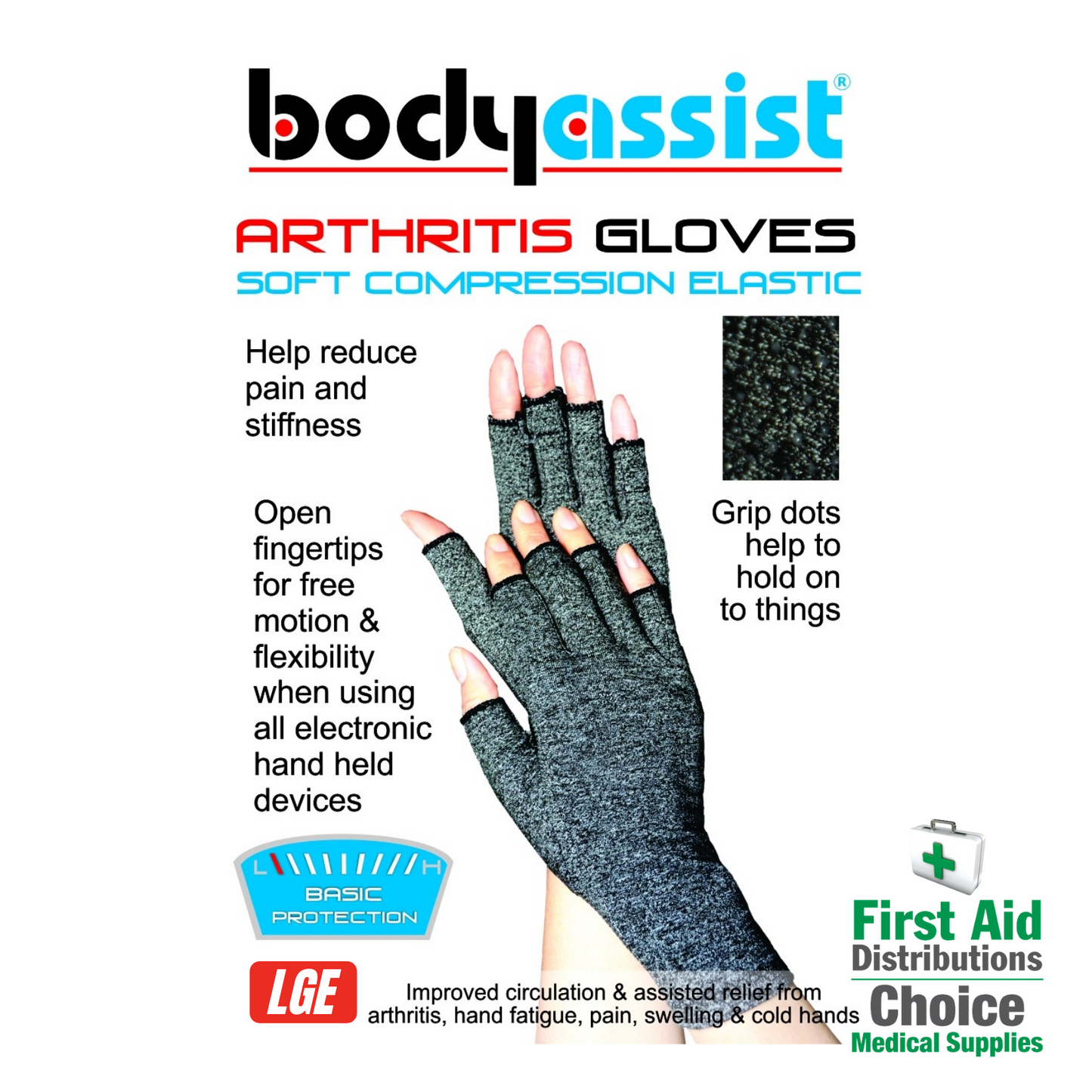 Arthritis Compression Gloves - Body Assist (1) - First Aid Distributions