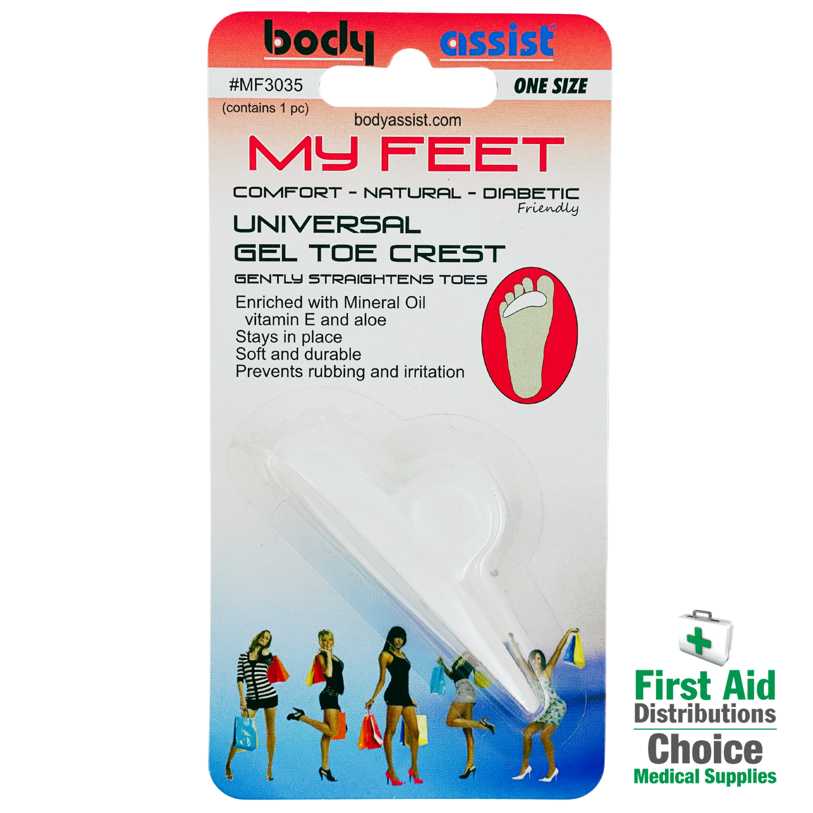 Universal Gel Toe Crest - Body Assist (1) - First Aid Distributions