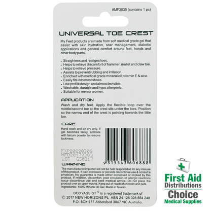 Universal Gel Toe Crest - Body Assist (1) - First Aid Distributions